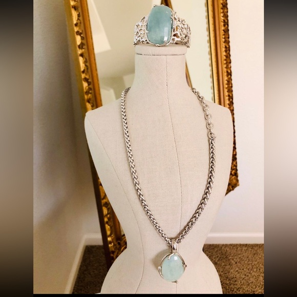 🔥Vintage Demi semi precious crystal bracelet necklace set - Picture 16 of 17